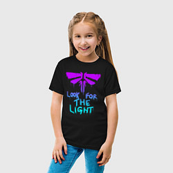 Футболка хлопковая детская ЦИКАДЫ LOOK FOR THE LIGHT, цвет: черный — фото 2