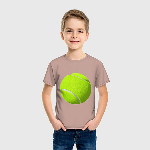 Детская футболка Теннис / Пыльно-розовый – фото 3