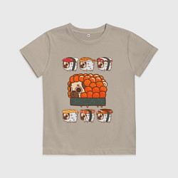 Детская футболка Мопс и роллы