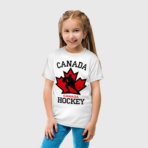 Детская футболка Canada Hockey / Белый – фото 4