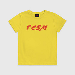 Футболка хлопковая детская FCSM, цвет: желтый