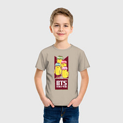 Футболка хлопковая детская BTS Чики, цвет: миндальный — фото 2