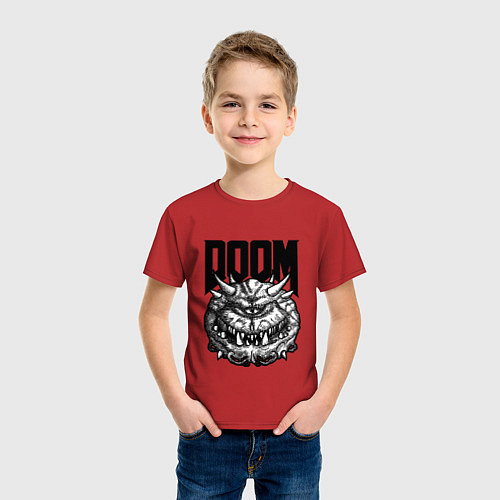 Детская футболка КАКОДЕМОН DOOM Z / Красный – фото 3