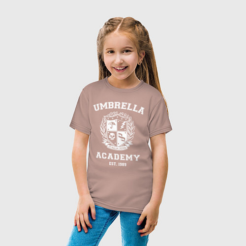 Детская футболка Академия Амбрелла / Пыльно-розовый – фото 4