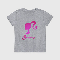Футболка хлопковая детская Барби, цвет: меланж