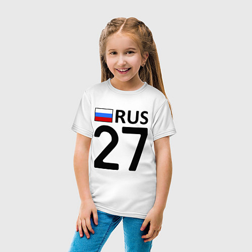 Детская футболка RUS 27 / Белый – фото 4