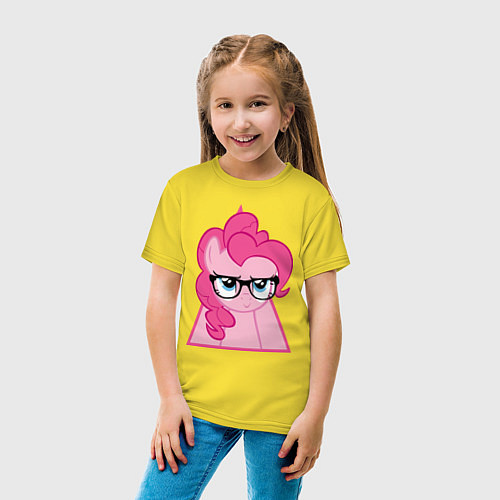 Детская футболка Pinky Pie hipster / Желтый – фото 4