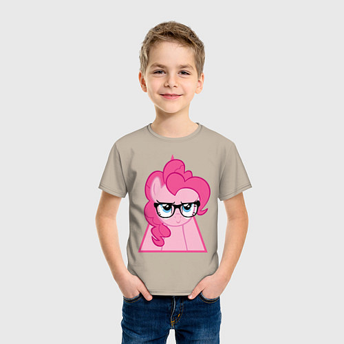 Детская футболка Pinky Pie hipster / Миндальный – фото 3