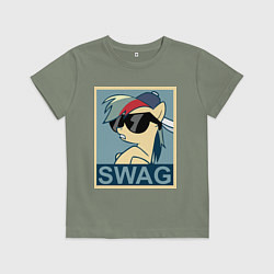 Детская футболка Rainbow Dash swag