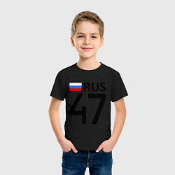 Футболка хлопковая детская RUS 47, цвет: черный — фото 2
