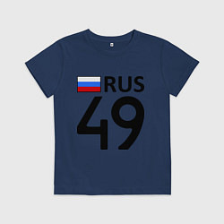Футболка хлопковая детская RUS 49, цвет: тёмно-синий