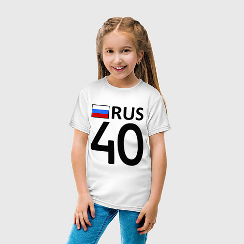 Детская футболка RUS 40 / Белый – фото 4