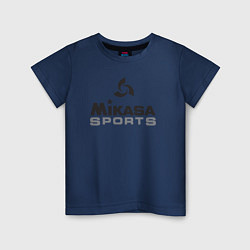 Футболка хлопковая детская MIKASA SPORTS, цвет: тёмно-синий