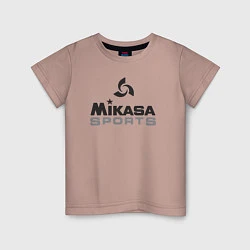 Футболка хлопковая детская MIKASA SPORTS, цвет: пыльно-розовый