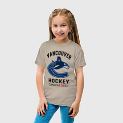 Футболка хлопковая детская VANCOUVER CANUCKS NHL, цвет: миндальный — фото 2