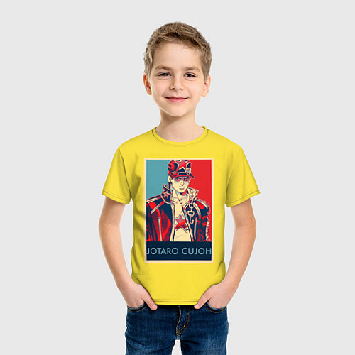 Детская футболка Джотаро Куджо / Желтый – фото 3