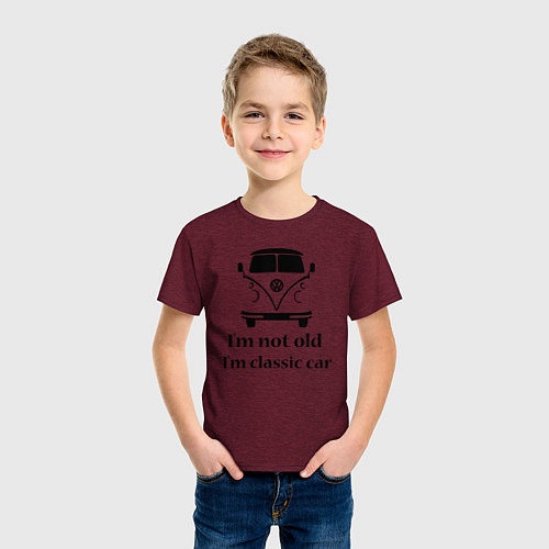 Детская футболка Volkswagen / Меланж-бордовый – фото 3