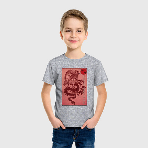 Детская футболка Дракон / Меланж – фото 3