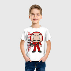 Футболка хлопковая детская La casa de papel vector, цвет: белый — фото 2