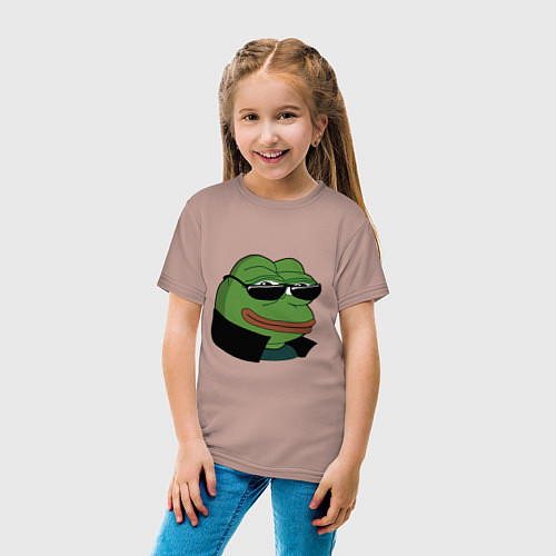 Детская футболка Pepe в очках EZ / Пыльно-розовый – фото 4