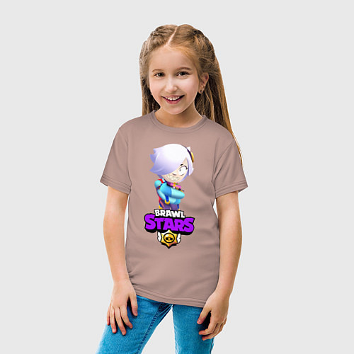 Детская футболка Colette - Brawl Stars / Пыльно-розовый – фото 4