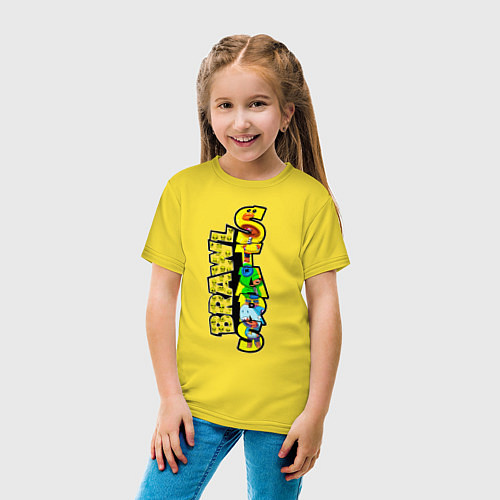 Детская футболка Brawl STARS / Желтый – фото 4