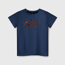 Футболка хлопковая детская Pizza Planet, цвет: тёмно-синий