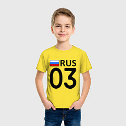 Футболка хлопковая детская RUS 03, цвет: желтый — фото 2