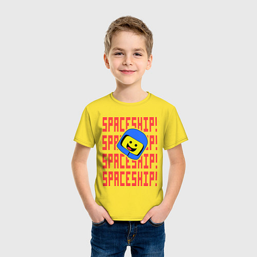 Детская футболка Spaceship / Желтый – фото 3