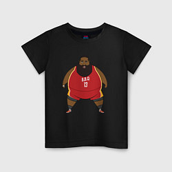 Футболка хлопковая детская Fat Harden, цвет: черный