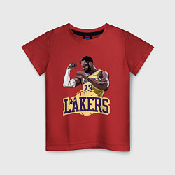 Футболка хлопковая детская LeBron - Lakers, цвет: красный
