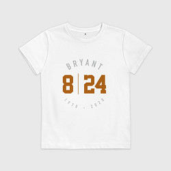 Футболка хлопковая детская Kobe Bryant, цвет: белый
