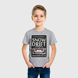 Футболка хлопковая детская Мамкин Дрифтер, цвет: меланж — фото 2