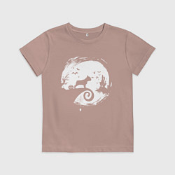 Детская футболка Полнолуние Французский бульдог