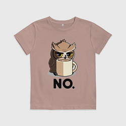 Детская футболка Сова с кофе