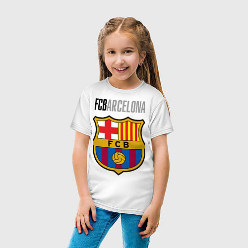 Детская футболка Barcelona FC / Белый – фото 4