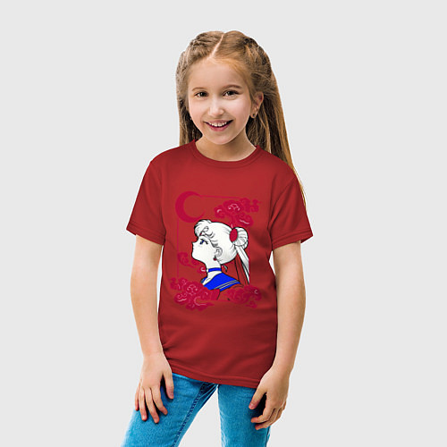Детская футболка Сейлор Мун / Красный – фото 4