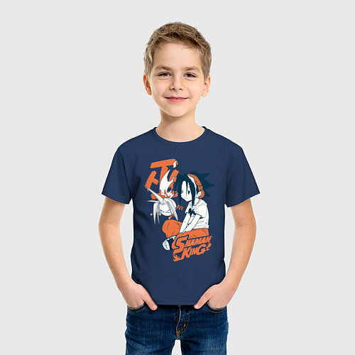 Детская футболка Шаман Кинг / Тёмно-синий – фото 3