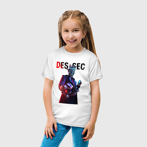 Детская футболка Watch dogs Ded Sec Z / Белый – фото 4