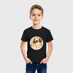 Футболка хлопковая детская Мечта мопса, цвет: черный — фото 2
