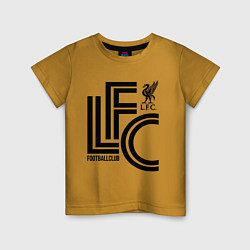 Футболка хлопковая детская Liverpool FC, цвет: горчичный