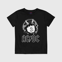 Футболка хлопковая детская ACDC Angus, цвет: черный