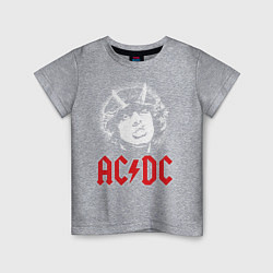 Футболка хлопковая детская ACDC, цвет: меланж