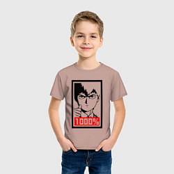 Футболка хлопковая детская Mob psycho 100 Z, цвет: пыльно-розовый — фото 2