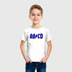 Футболка хлопковая детская ABCD надпись, цвет: белый — фото 2