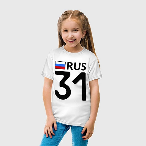 Детская футболка RUS 31 / Белый – фото 4