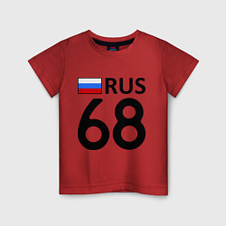 Футболка хлопковая детская RUS 68, цвет: красный