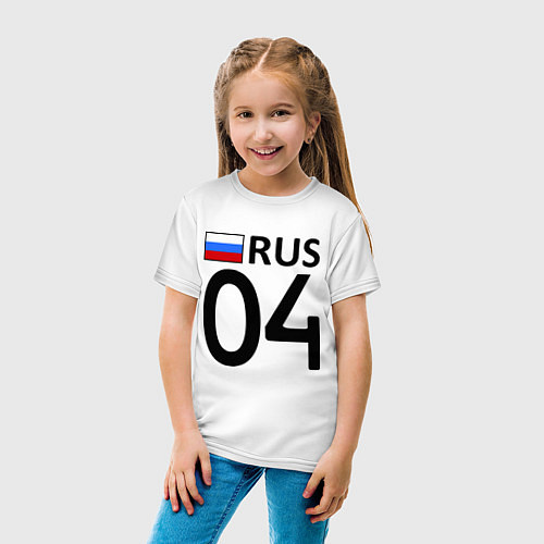 Детская футболка RUS 04 / Белый – фото 4