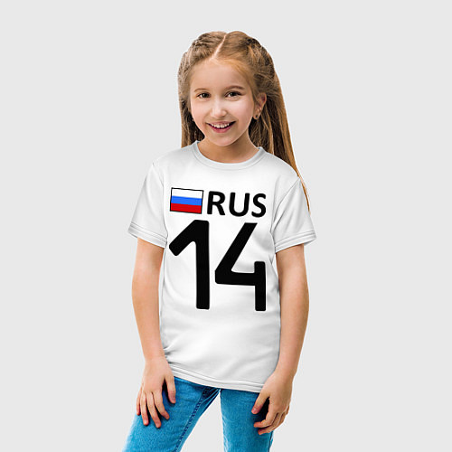Детская футболка RUS 14 / Белый – фото 4