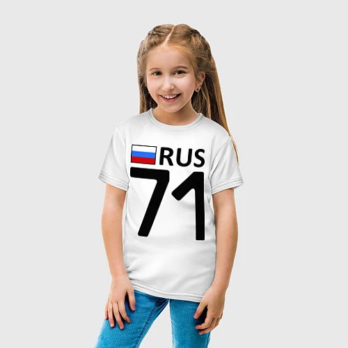 Детская футболка RUS 71 / Белый – фото 4